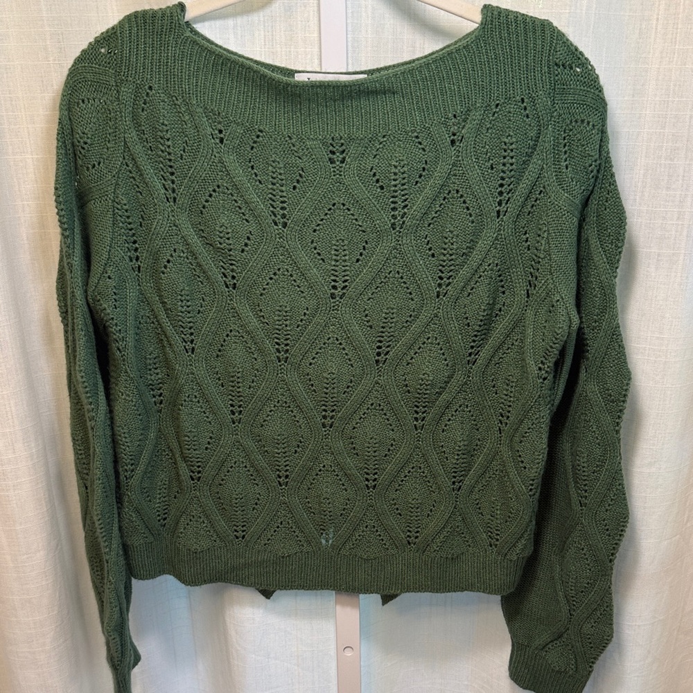 Elegant Olive Knit Sweater